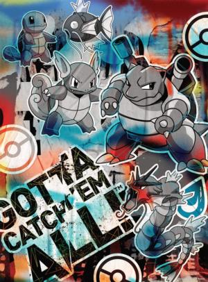 Squirtle Evolution Graffiti Video Game Jigsaw Puzzle By Buffalo Games