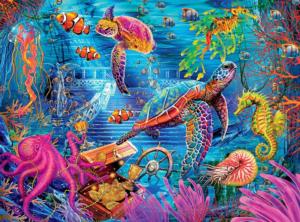Colorful Ocean Turtles Jigsaw Puzzle By Buffalo Games
