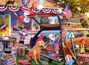 Patriotic Road Trip Americana Jigsaw Puzzle By Buffalo Games