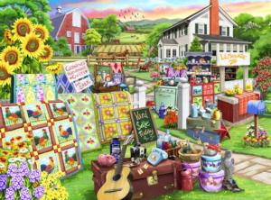 Country Yard Sale - Scratch and Dent Shopping Jigsaw Puzzle By Buffalo Games
