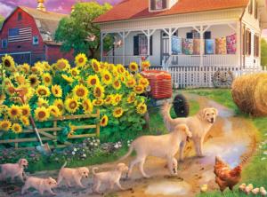 Farm Flower Pups Around the House Jigsaw Puzzle By Buffalo Games