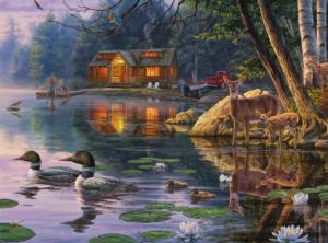 Early Reflections Cottage / Cabin Jigsaw Puzzle By Buffalo Games