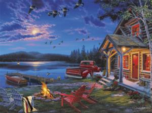The Perfect Getaway - Scratch and Dent Cottage / Cabin Jigsaw Puzzle By Buffalo Games