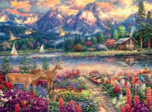 Spring Mountain Majesty Cabin & Cottage Jigsaw Puzzle By Buffalo Games