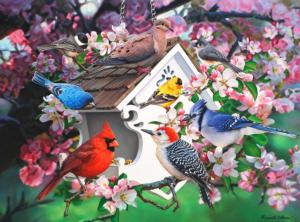 Among the Apple Blossoms Flower & Garden Jigsaw Puzzle By Buffalo Games