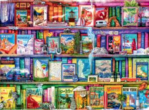 Travel Trinkets Bookshelves Jigsaw Puzzle By Buffalo Games
