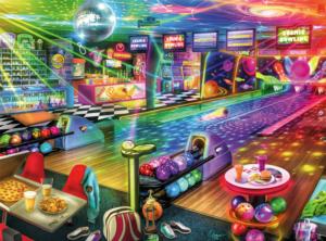 Blacklight Bowling - Scratch and Dent Sports Jigsaw Puzzle By Buffalo Games