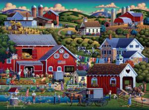 Amish Country Folk Art Jigsaw Puzzle By Buffalo Games