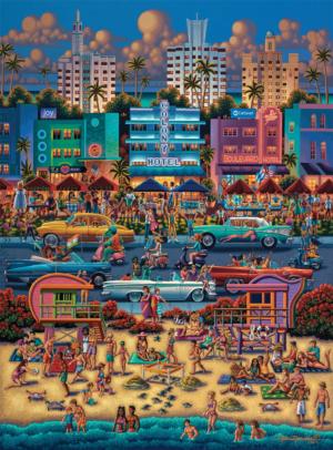 Miami Beach & Ocean Jigsaw Puzzle By Buffalo Games