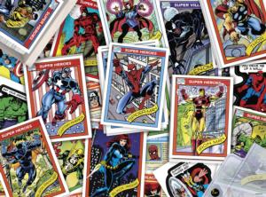 Trading Cards Superheroes Jigsaw Puzzle By Buffalo Games
