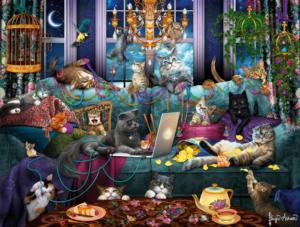 Quarantine Cats Around the House Jigsaw Puzzle By Buffalo Games