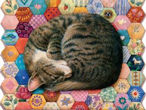 Gemma On Patchwork Cats Jigsaw Puzzle By Buffalo Games