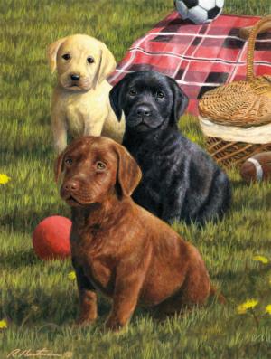 Lunch with the Labradors Dogs Jigsaw Puzzle By Buffalo Games