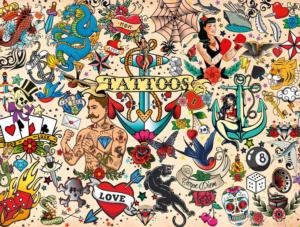 Tattoopalooza Collage Impossible Puzzle By Buffalo Games
