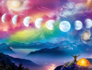 Moon Cycle Rainbow & Gradient Jigsaw Puzzle By Buffalo Games
