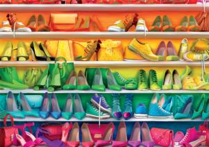 Rainbow Shoe Closet Rainbow & Gradient Jigsaw Puzzle By Buffalo Games