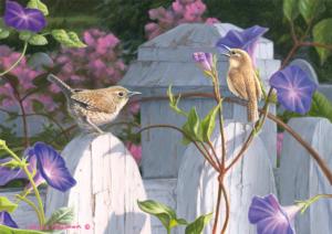 Wren and Flowers Birds Jigsaw Puzzle By Buffalo Games