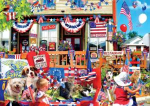 Main Street Celebration Fourth of July Jigsaw Puzzle By Buffalo Games