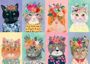 Colorful Cat Crowns - Scratch and Dent Cats Jigsaw Puzzle By Buffalo Games