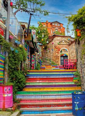 Turkish Stairs Rainbow & Gradient Jigsaw Puzzle By Buffalo Games