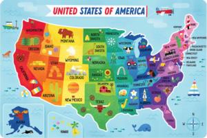 Floor Puzzle USA Maps & Geography Children's Puzzles By Buffalo Games