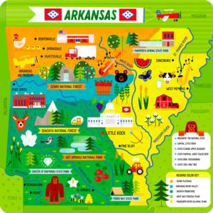 State Puzzle: Arkansas Maps & Geography Children's Puzzles By Buffalo Games