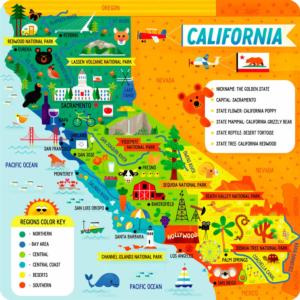 State Puzzle: California Maps & Geography Children's Puzzles By Buffalo Games