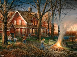 Autumn Evening Around the House Jigsaw Puzzle By Buffalo Games