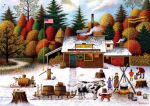 Vermont Maple Tree Tappers Cabin & Cottage Large Piece By Buffalo Games