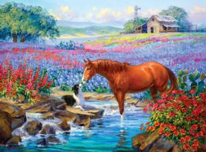 The Touch of Friendship Horses Jigsaw Puzzle By Buffalo Games