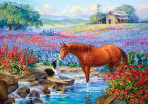The Touch Of Friendship Horse Jigsaw Puzzle By Buffalo Games