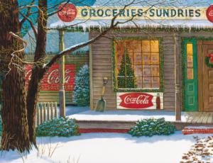 Coca Cola Christmas Store - Scratch and Dent General Store Jigsaw Puzzle By Springbok
