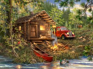 Cozy Cabin Life Lakes / Rivers / Streams Jigsaw Puzzle By Springbok