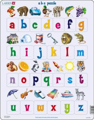 Lower Case Alphabet Letters 26 Piece Children's Educational Jigsaw Puzzle Alphabet & Numbers Children's Puzzles By Larsen Puzzles