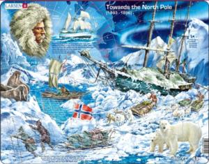 Towards The North Pole Educational Shaped Pieces By Larsen Puzzles