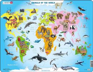 Animals Of The World Maps & Geography Children's Puzzles By Larsen Puzzles
