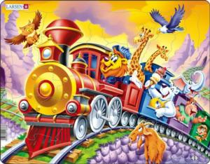Circus Train Carnival Children's Puzzles By Larsen Puzzles