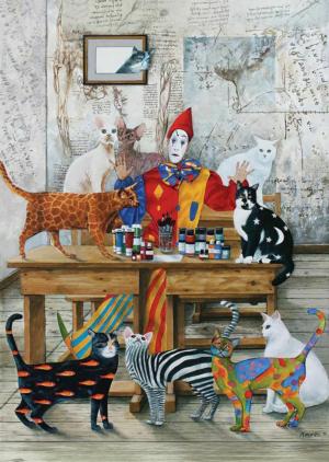 The Colored Cats Cats Jigsaw Puzzle By Heidi Arts