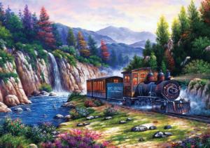 Travelling By Train Train Jigsaw Puzzle By Heidi Arts