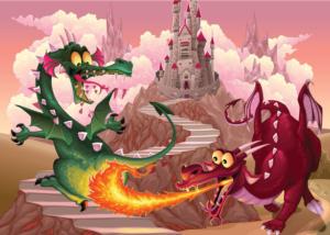 The Dragons Dragon Children's Puzzles By Heidi Arts