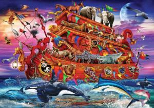 Noahs Ark Boat Jigsaw Puzzle By Heidi Arts