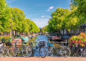 Amsterdam Canal Bicycle Jigsaw Puzzle By Heidi Arts