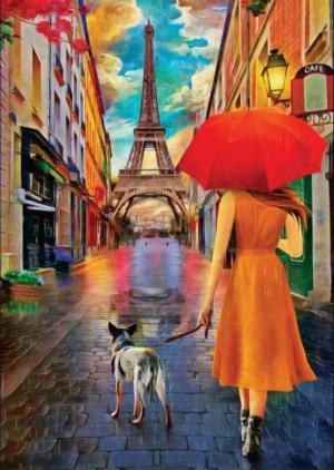 The Friendship Under the Rain Paris & France Jigsaw Puzzle By Heidi Arts