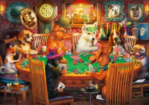 The Gambler Dogs Dogs Jigsaw Puzzle By Heidi Arts