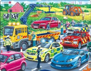 Rescue Vehicles Vehicles Children's Puzzles By Larsen Puzzles