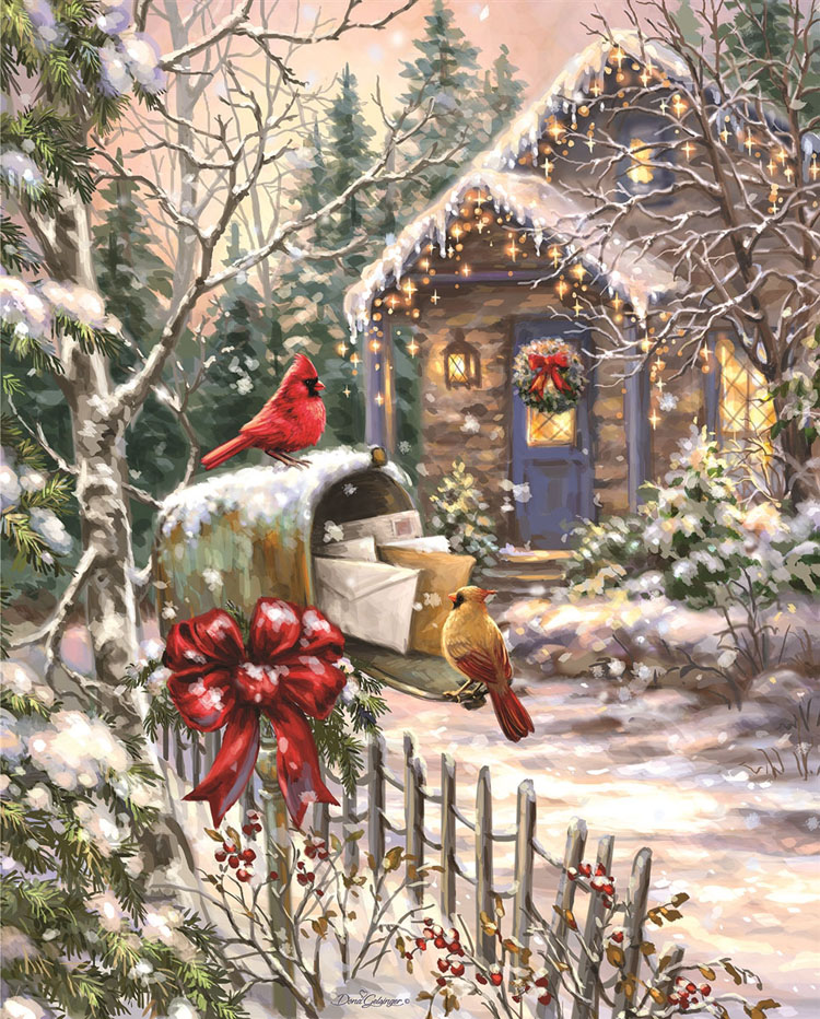 Cardinal Cottage Cabin & Cottage Jigsaw Puzzle By Springbok