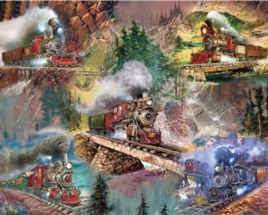 Thrilling Trains Landscape Jigsaw Puzzle By Springbok