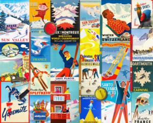 Nostalgic Winter Sports Collage Jigsaw Puzzle By Springbok