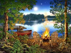 Lakeside Camping Jigsaw Puzzle By Springbok