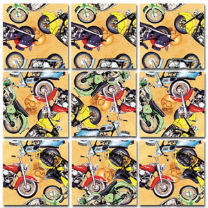 Classic Motorcycles Motorcycle Non-Interlocking Puzzle By Scramble Squares